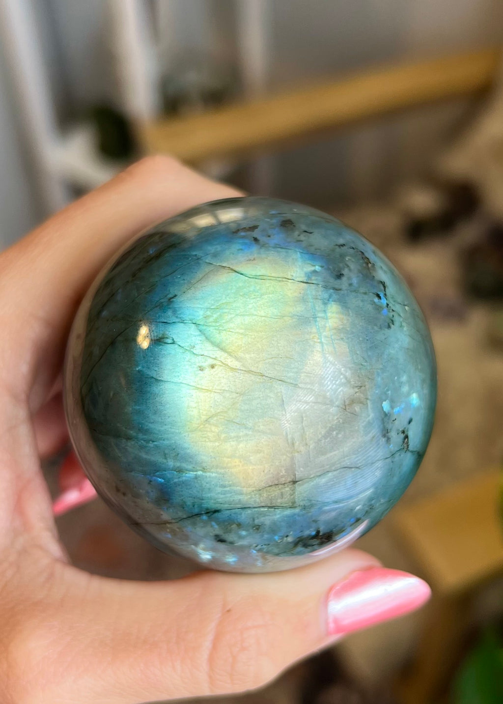 Labradorite Sphere | Golden Flash