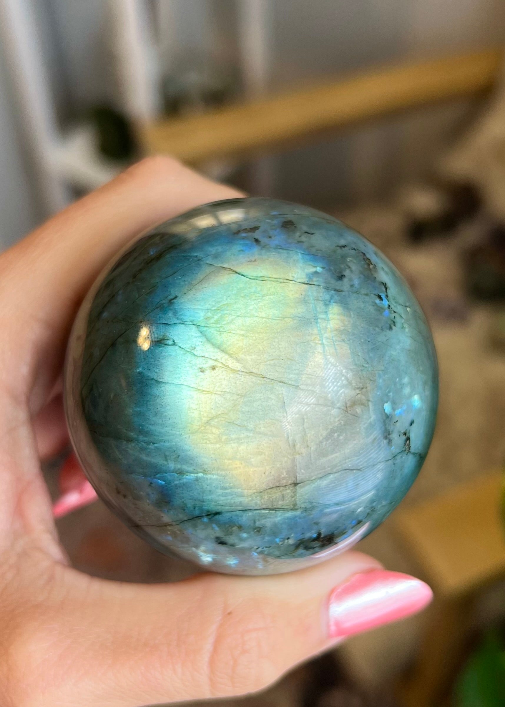 Labradorite Sphere | Golden Flash