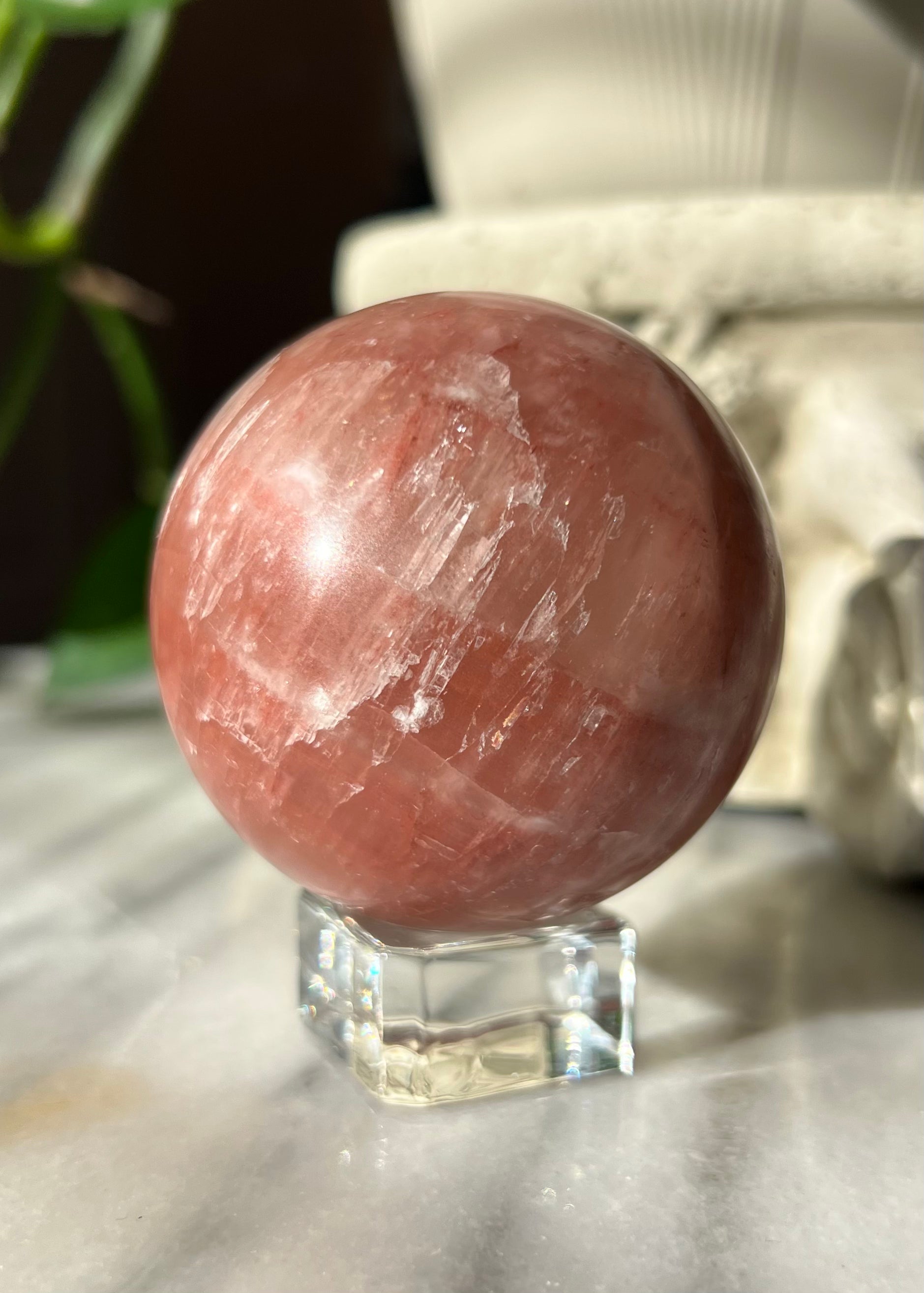Blush Pink Calcite Sphere
