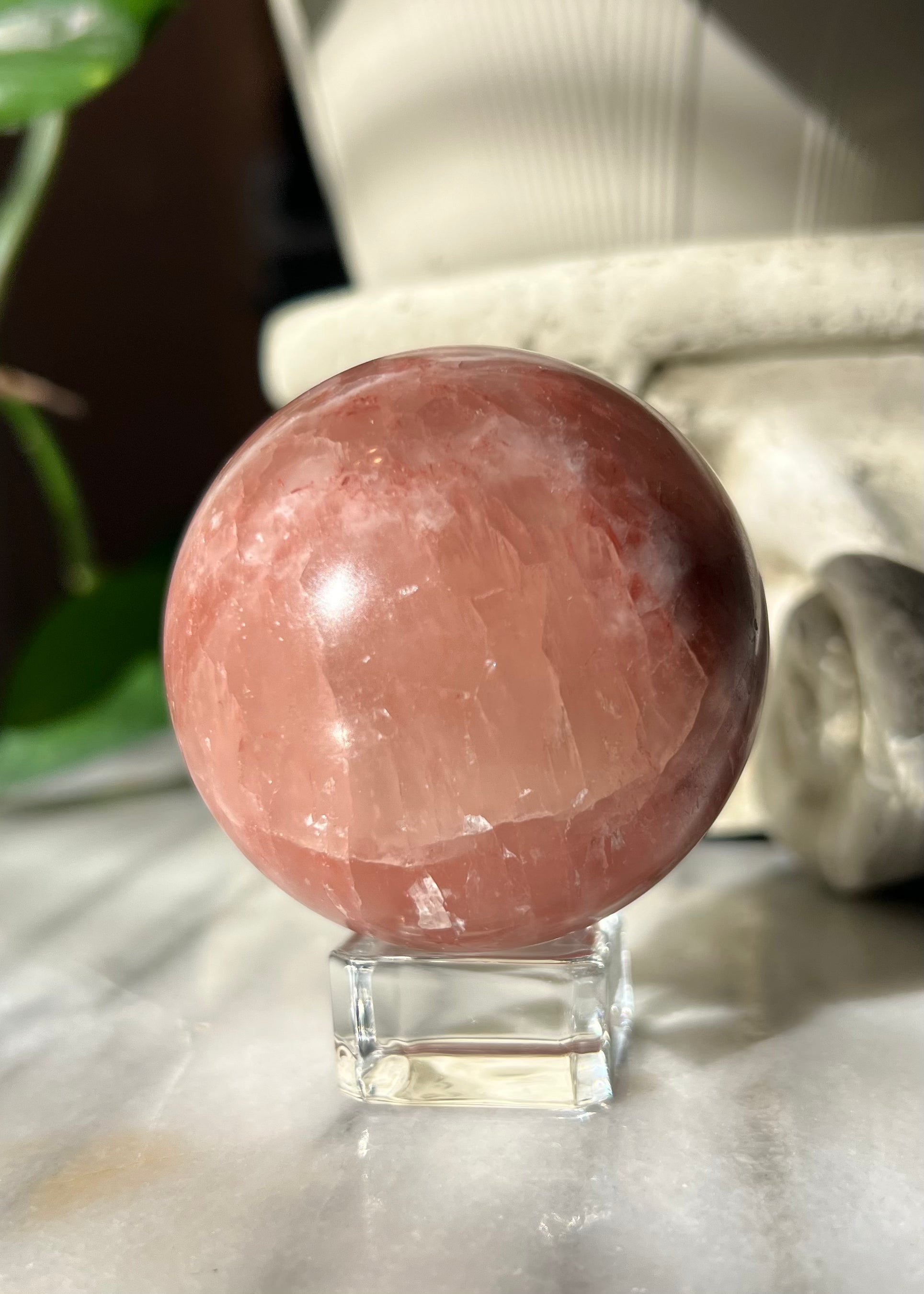 Blush Pink Calcite Sphere