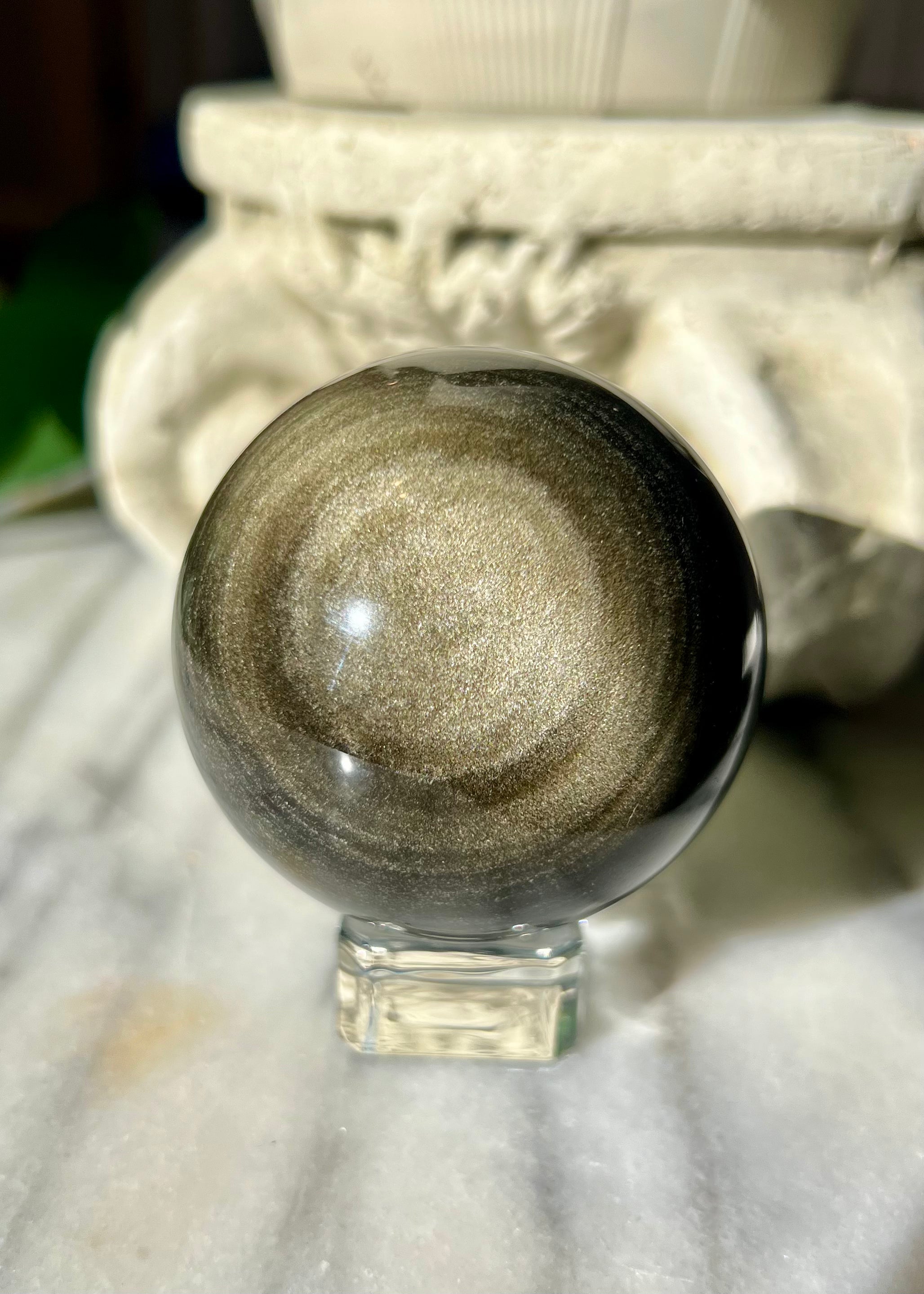 Gold Sheen Obsidian Sphere