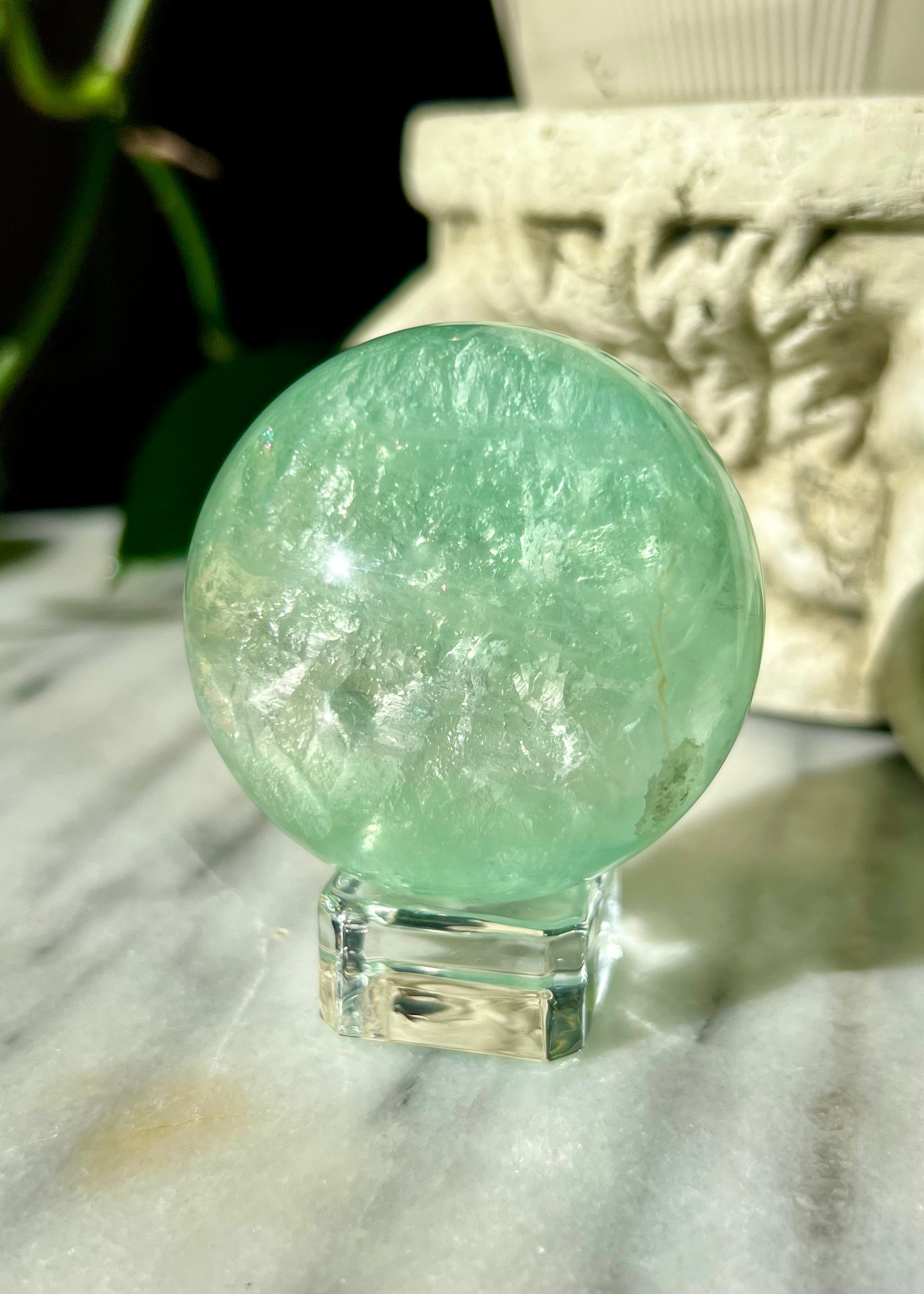 Fluorite Sphere | Ice Green