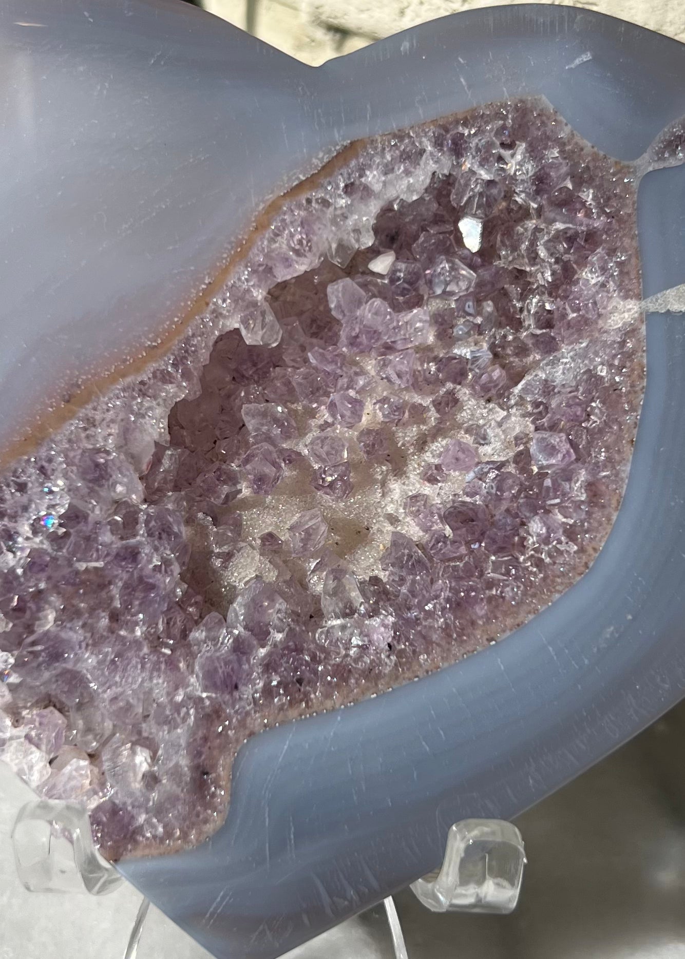 Agate Heart | Sugar Amethyst Druze