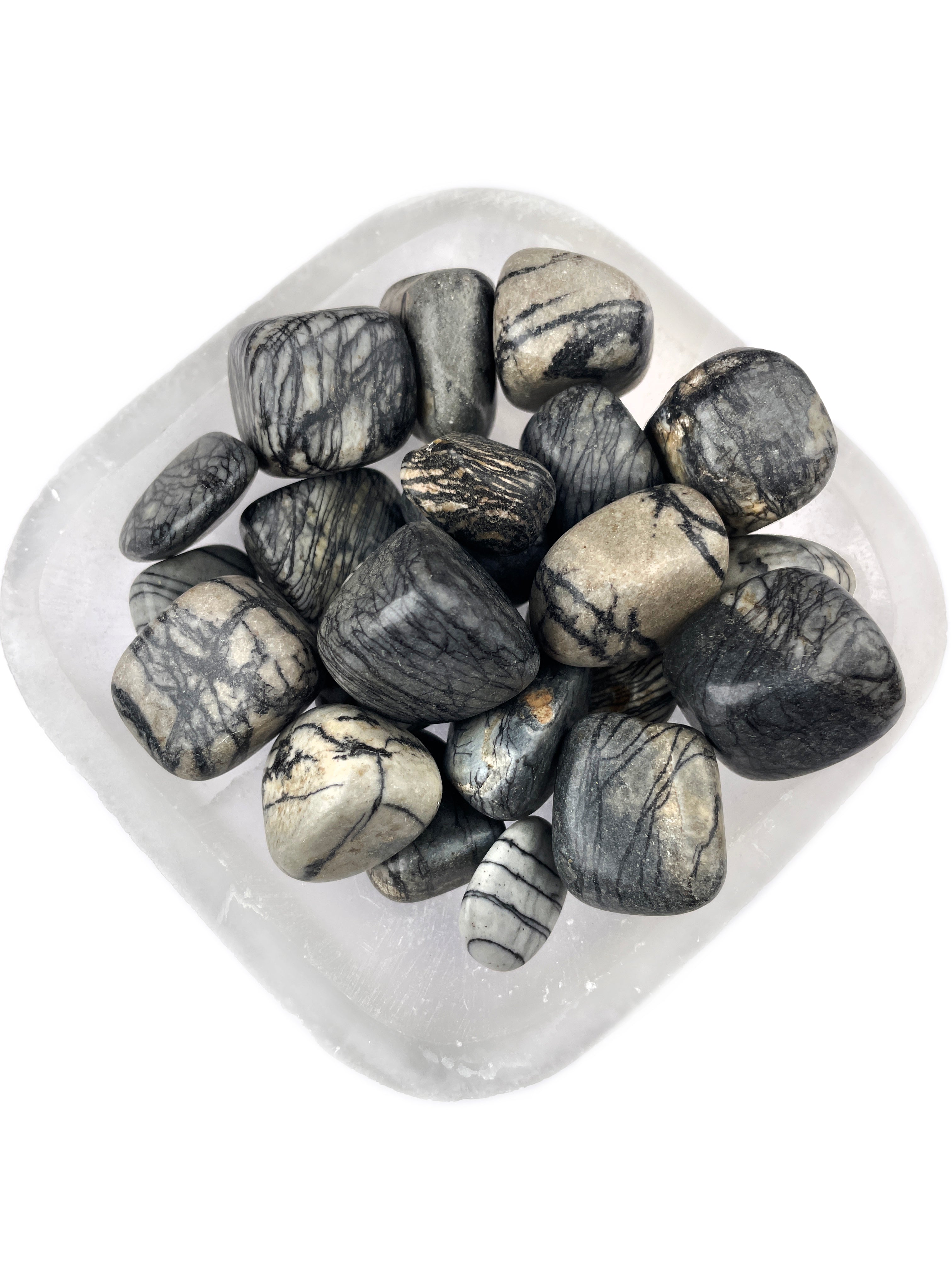 Spider Network Jasper Tumbled Crystals