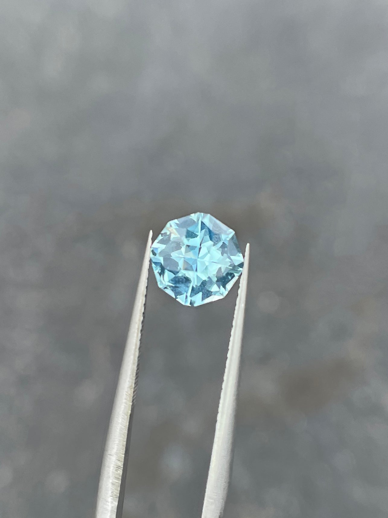 1.21 Carat Aquamarine, 7.60mm Round, Loose Gemstone, Bright Blue, Mined in Zambia