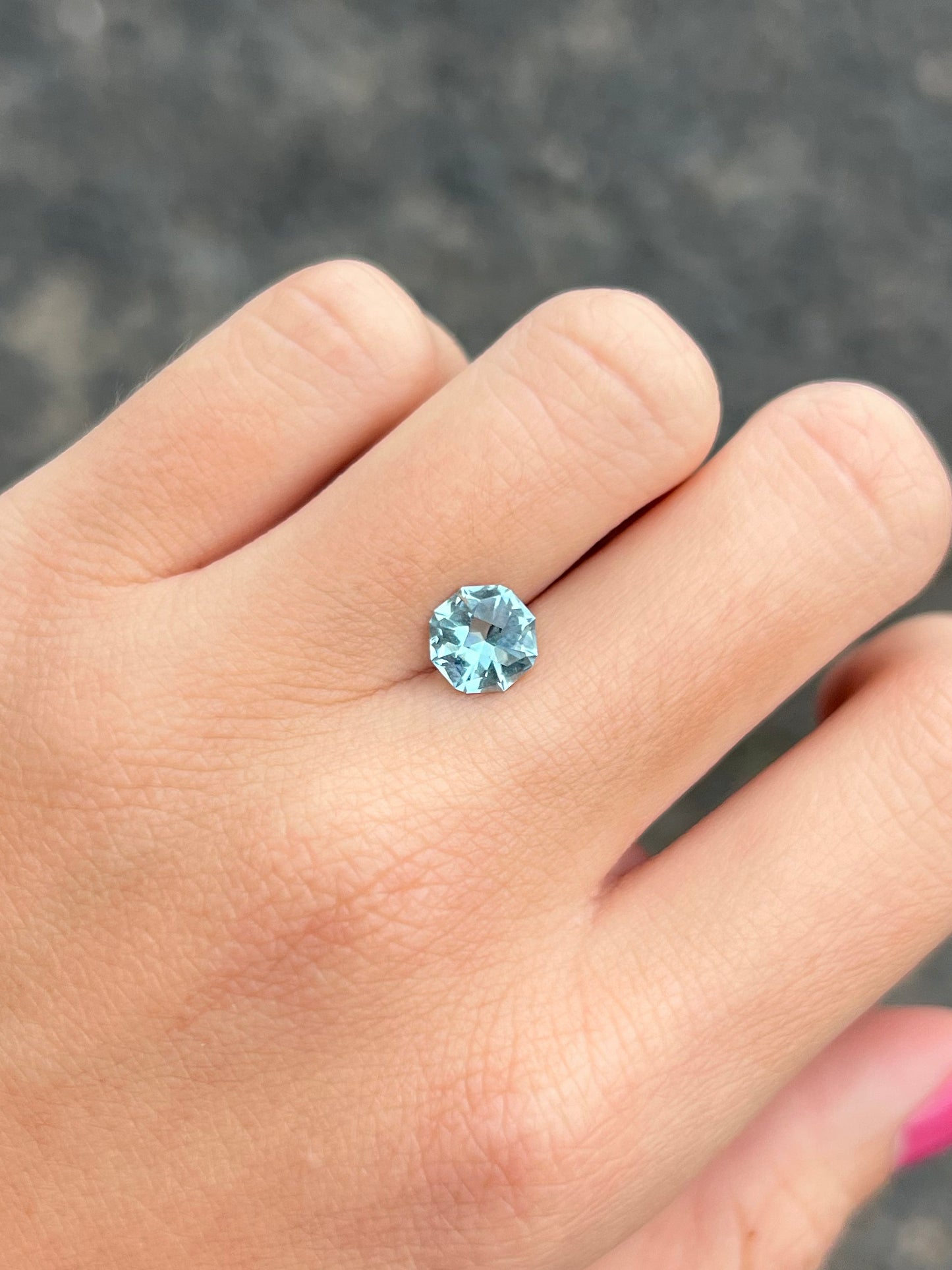 1.21 Carat Aquamarine, 7.60mm Round, Loose Gemstone, Bright Blue, Mined in Zambia