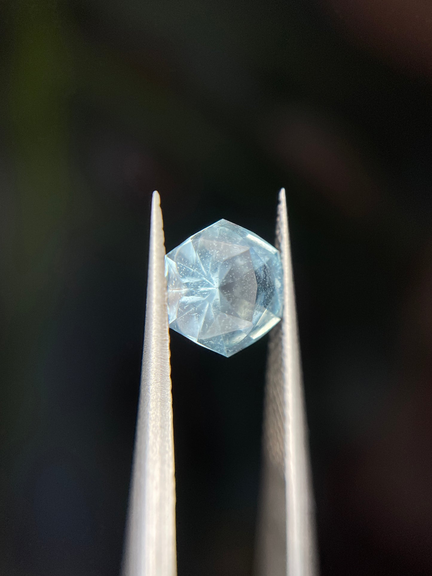 0.93 Carat Aquamarine, Loose Gemstone, Bright Blue, Cushion Hexagon, Mined in Zambia