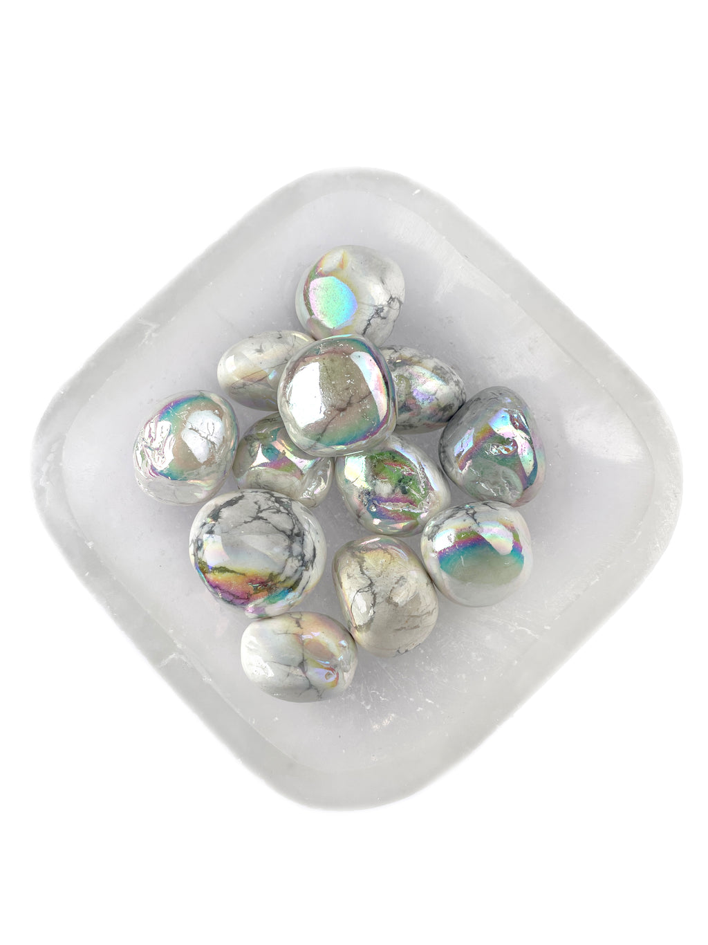 Aura Howlite Tumbled Crystals | Angelic Glow