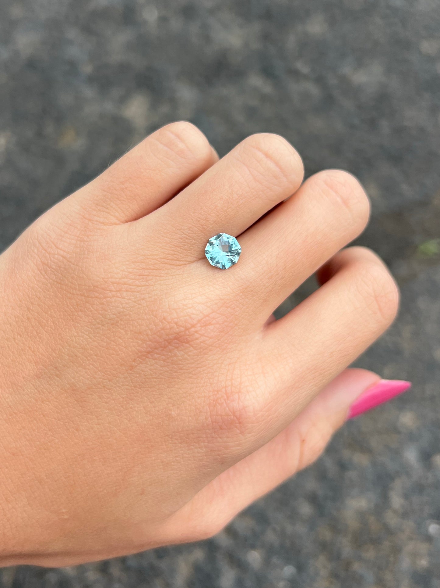 1.21 Carat Aquamarine, 7.60mm Round, Loose Gemstone, Bright Blue, Mined in Zambia