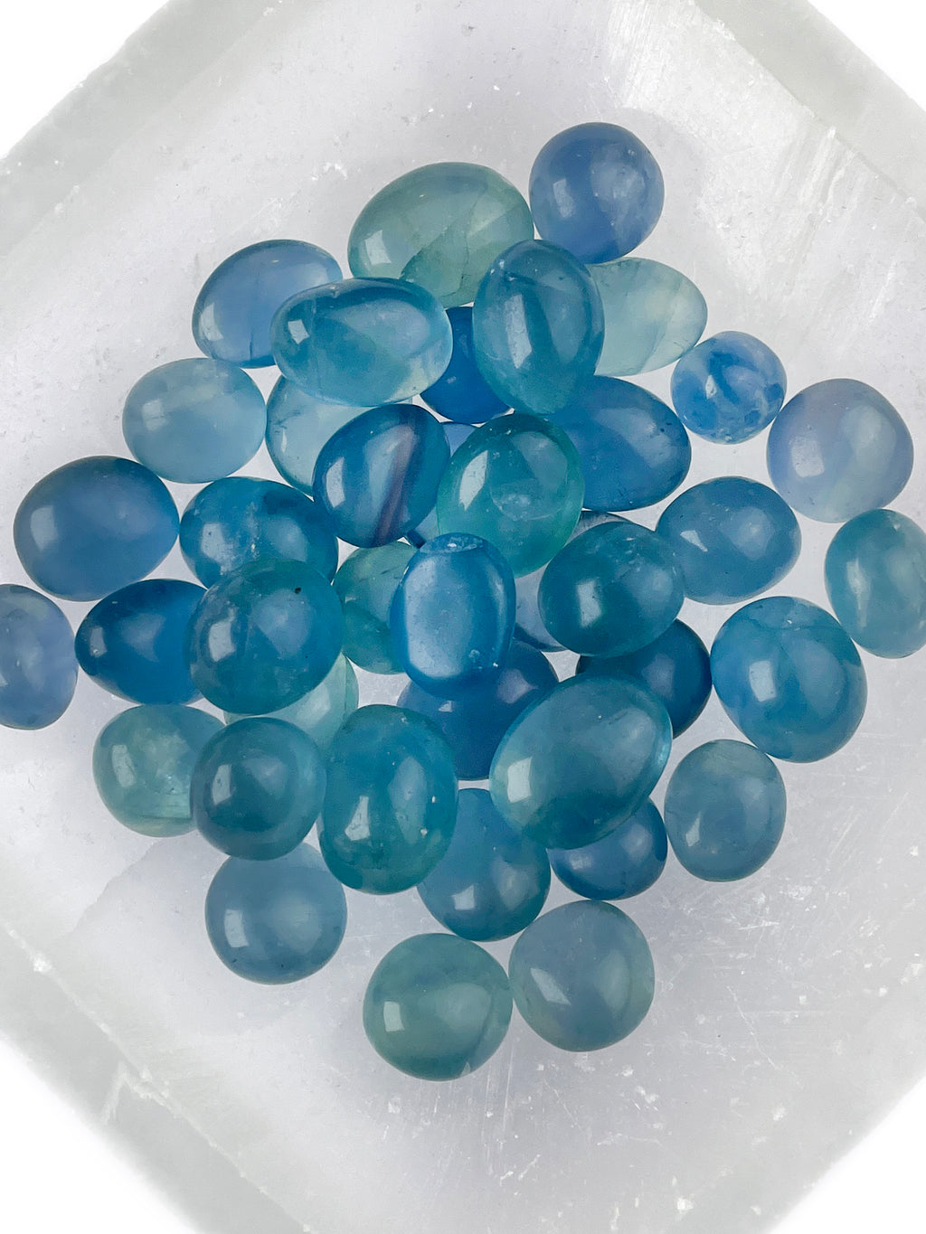 Blue Fluorite Tumbled Crystals | Clear Vision