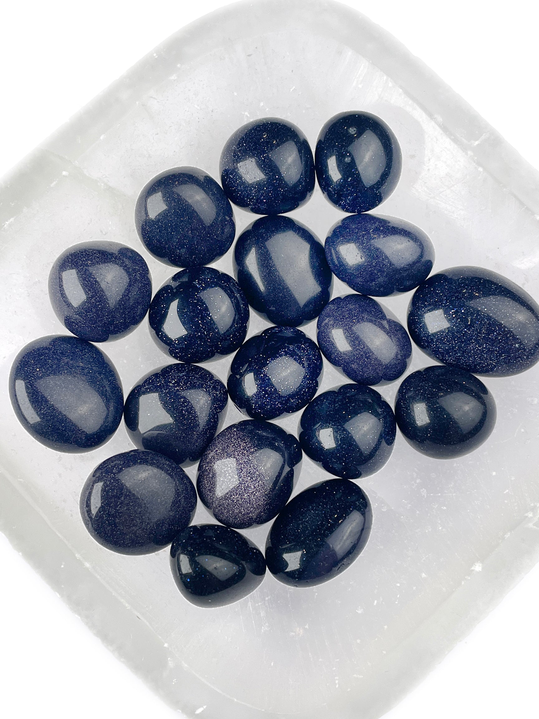 Blue Goldstone Tumbled Crystals | Starry Ambition