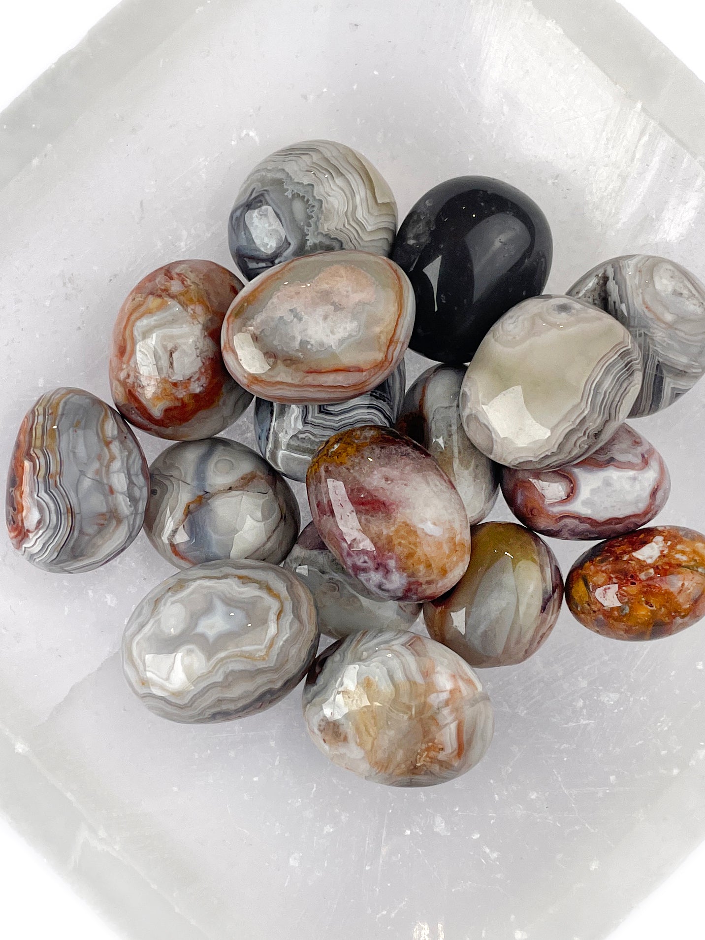 Crazy Lace Agate Tumbled Crystals | Flow of Joy