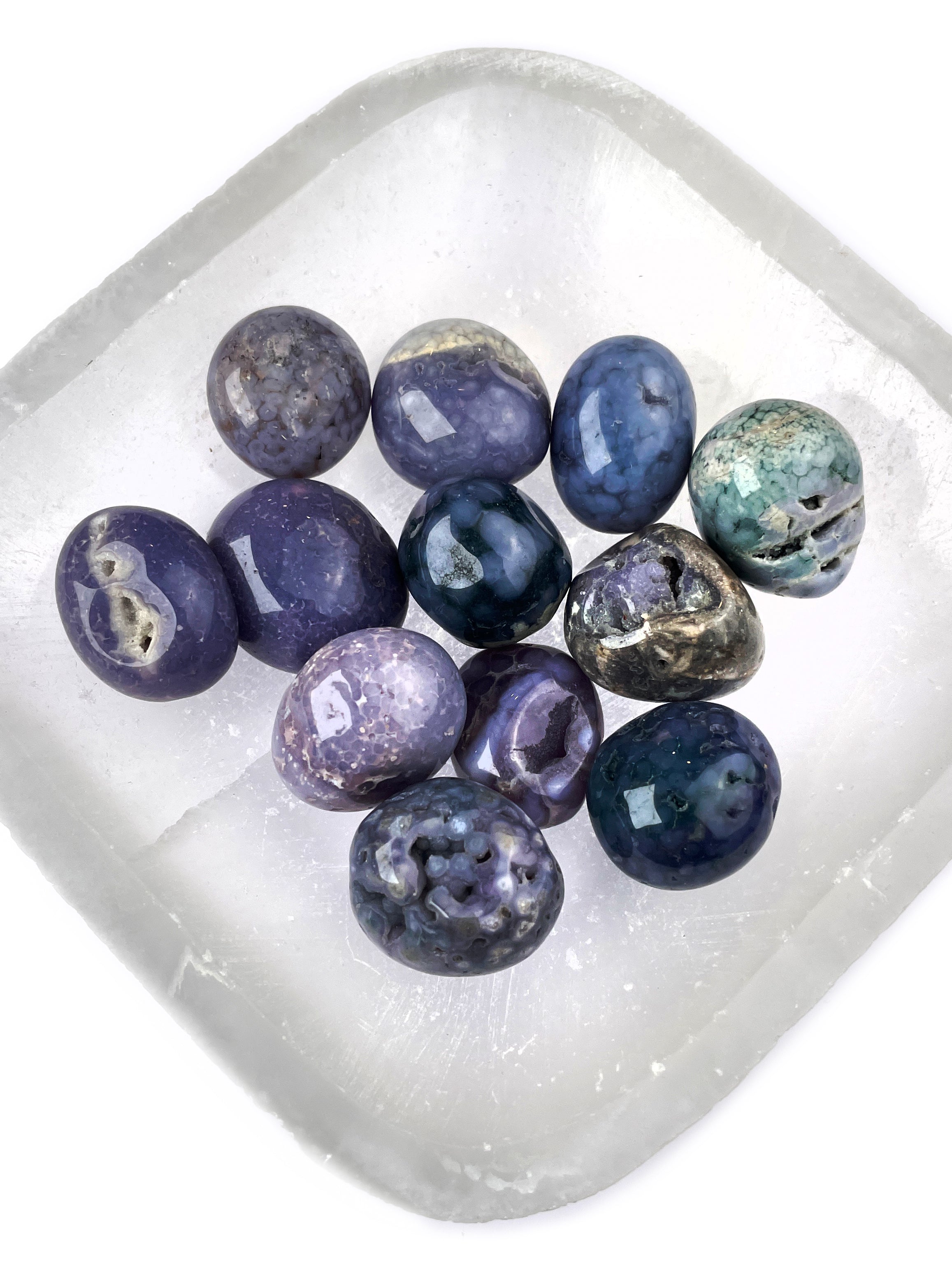 Grape Agate Tumbled Crystals