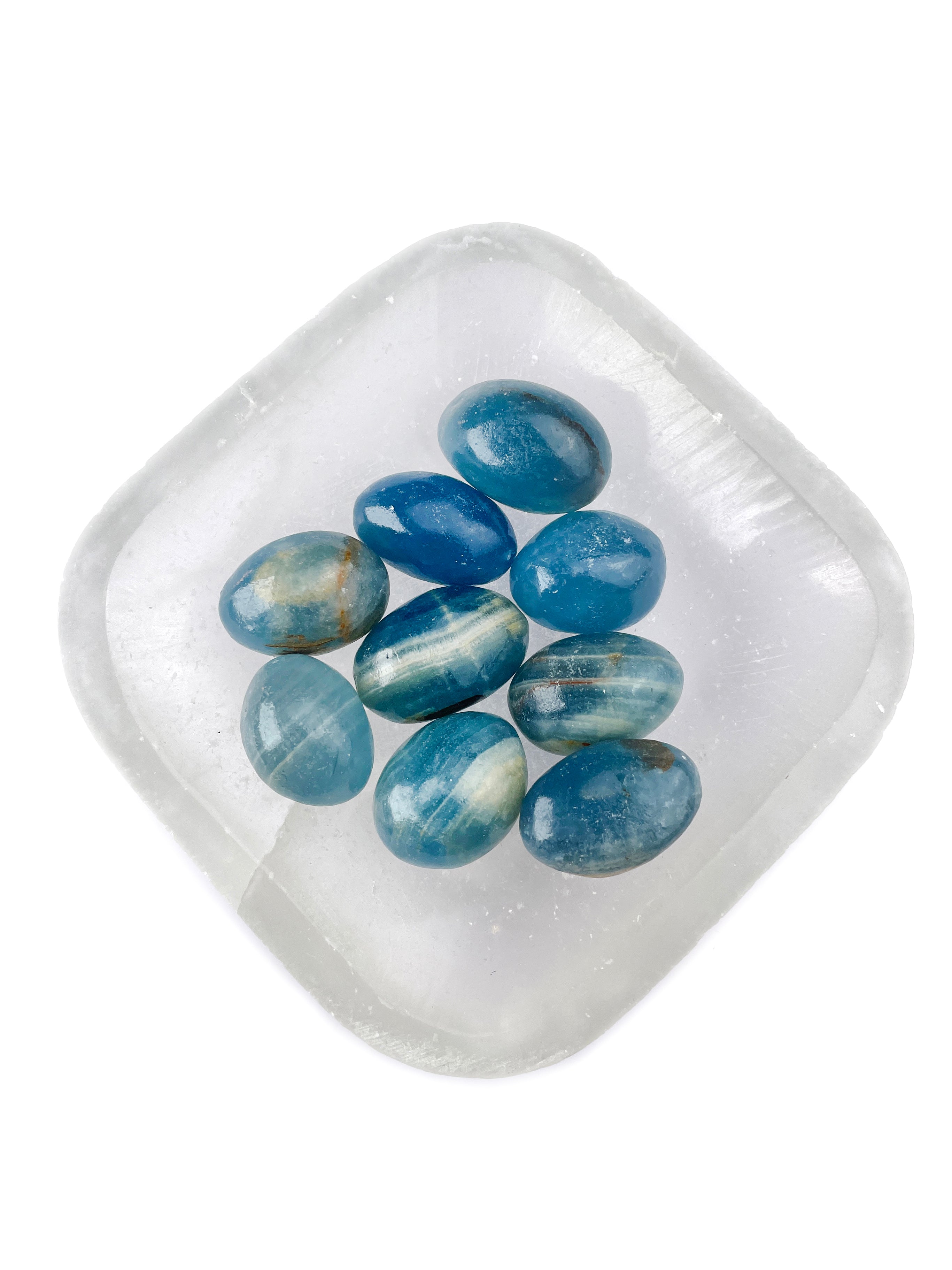 Lemurian Aquatine Calcite Tumbled Crystals | Oceanic Wisdom