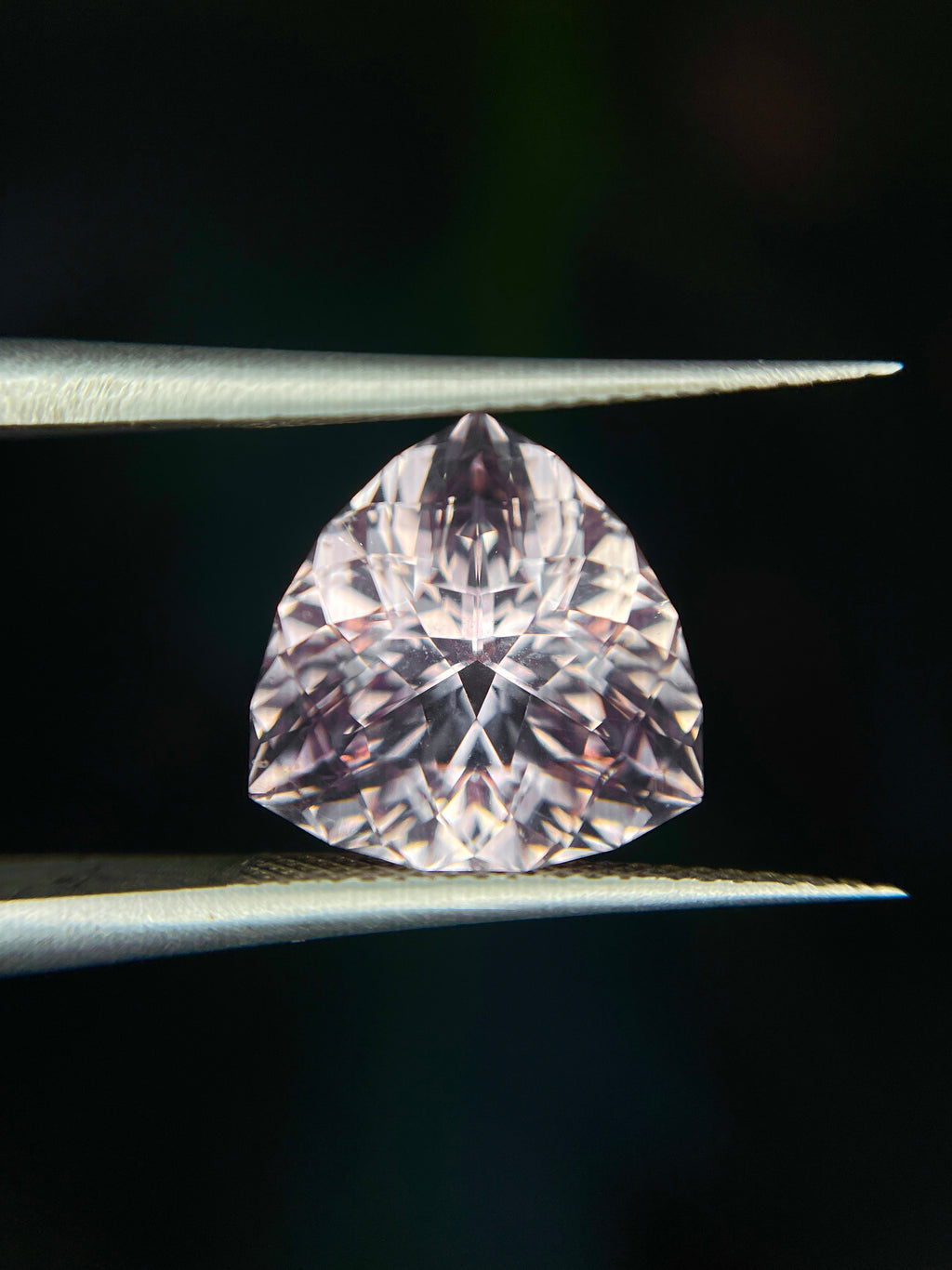 4.00 Carat Pink Morganite, Loose Gemstone, Portuguese Cut, Cushion Trillion