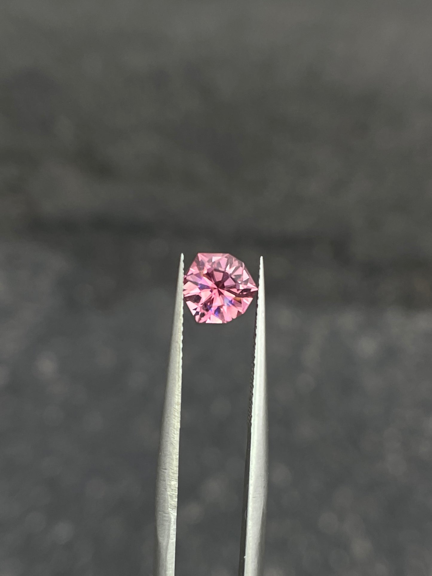 0.83 Pink Tourmaline, Loose Gemstone, Sunset-Pink, Cushion Trillion, Mined in Tanzania