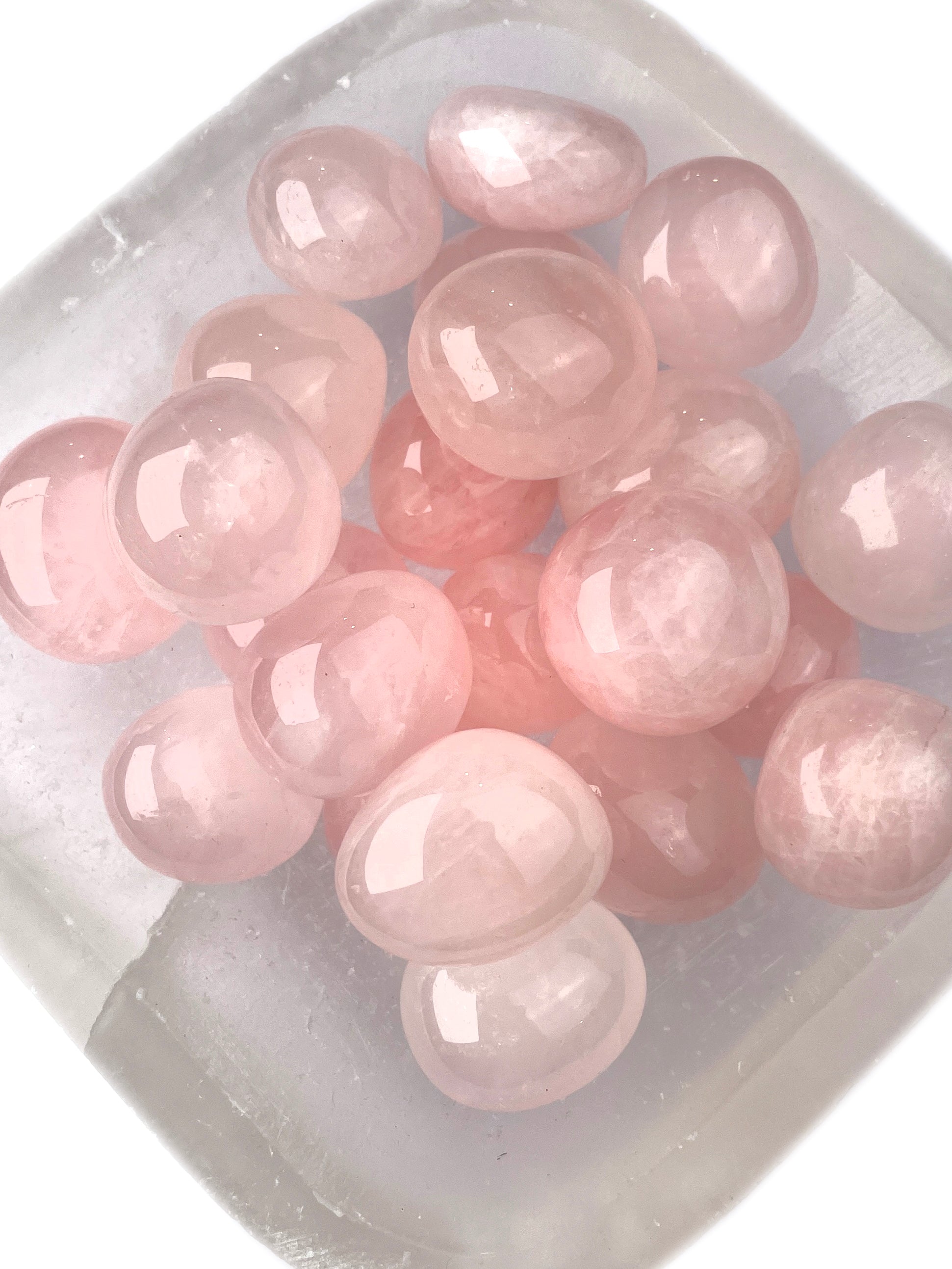 Rose Quartz Tumbled Crystals | Heart's Embrace