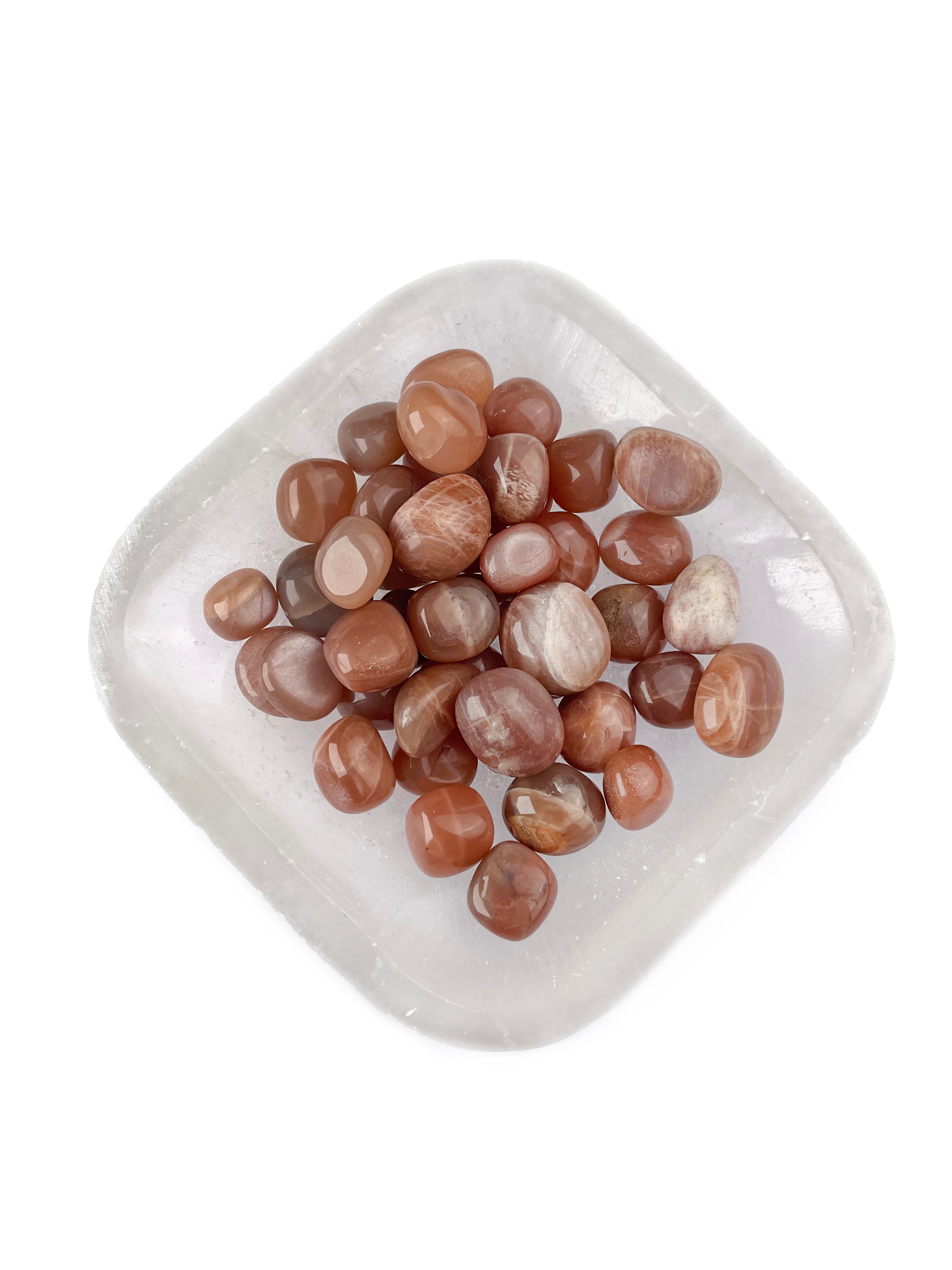 Solar Moonstone Tumbled Crystals | Cosmic Harmony