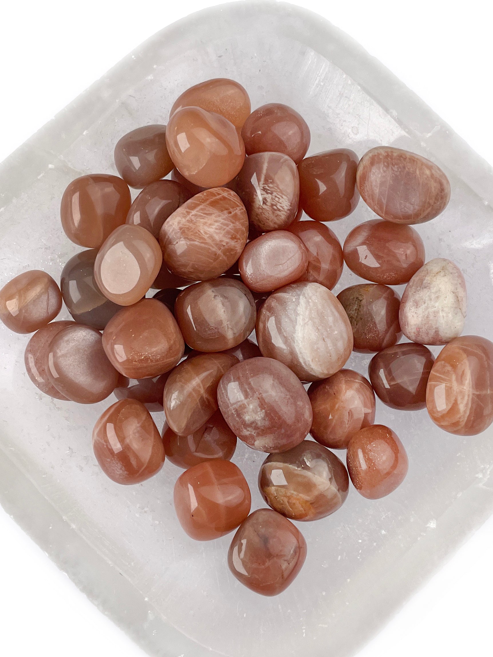 Solar Moonstone Tumbled Crystals | Cosmic Harmony