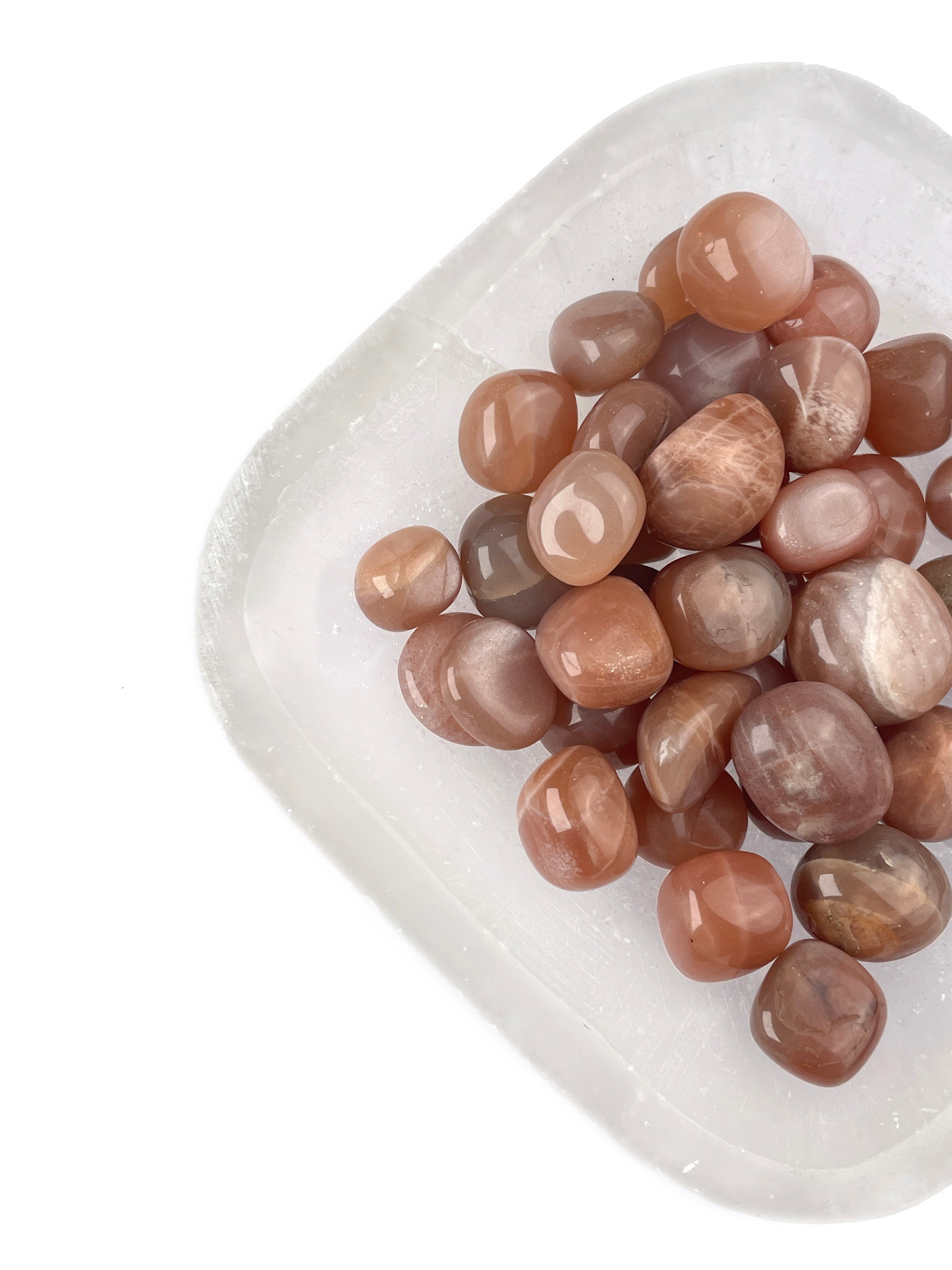 Solar Moonstone Tumbled Crystals | Cosmic Harmony