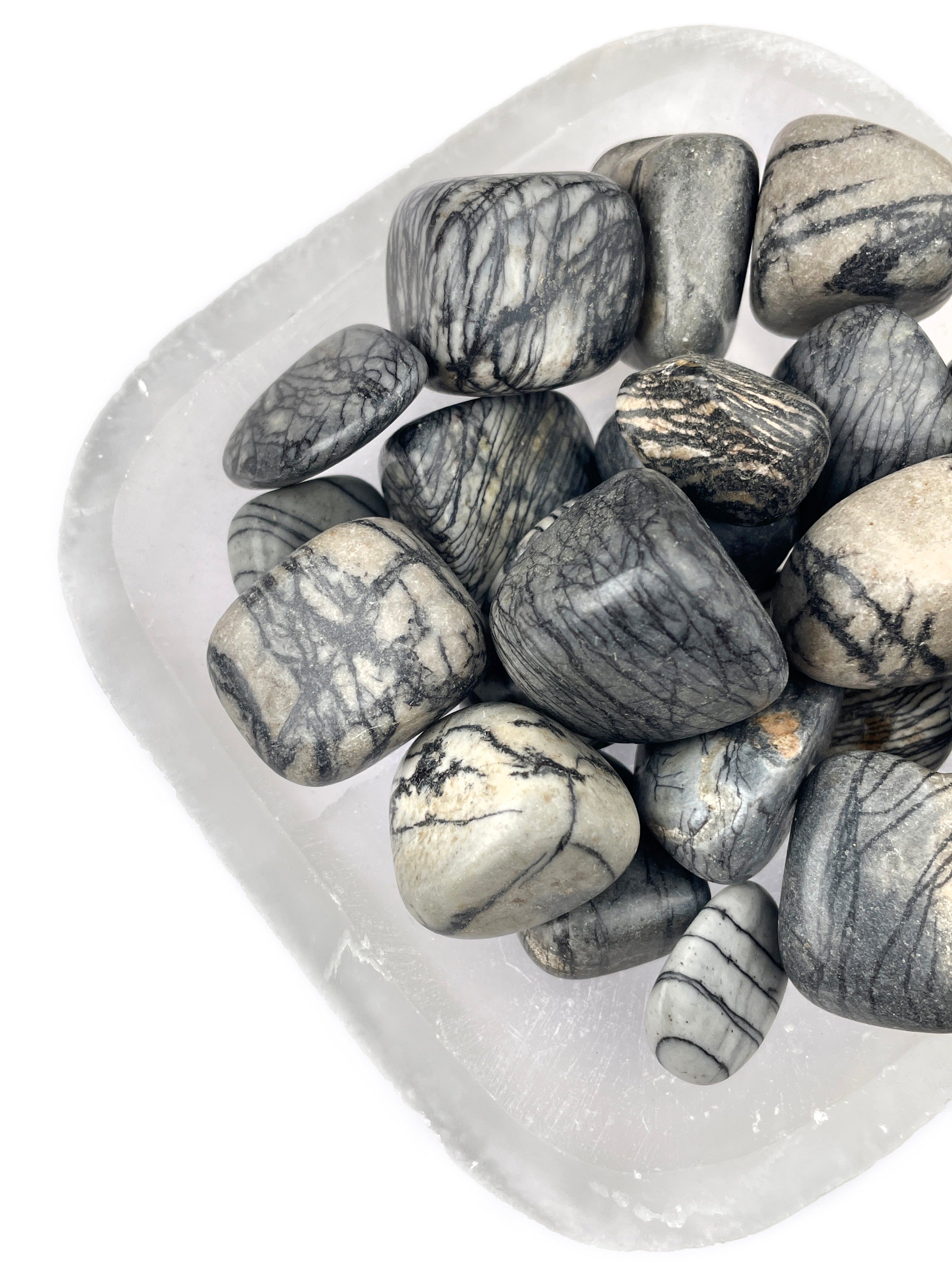 Spider Network Jasper Tumbled Crystals