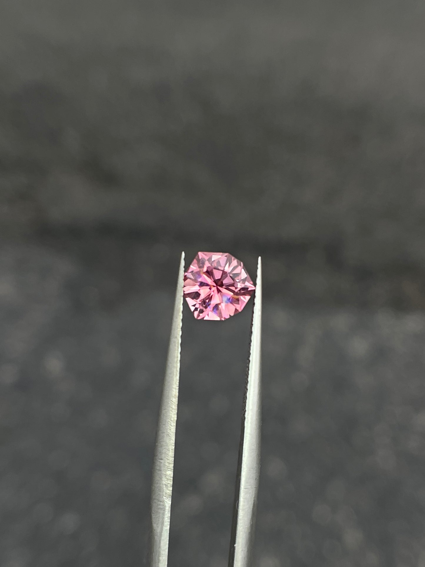 0.83 Pink Tourmaline, Loose Gemstone, Sunset-Pink, Cushion Trillion, Mined in Tanzania
