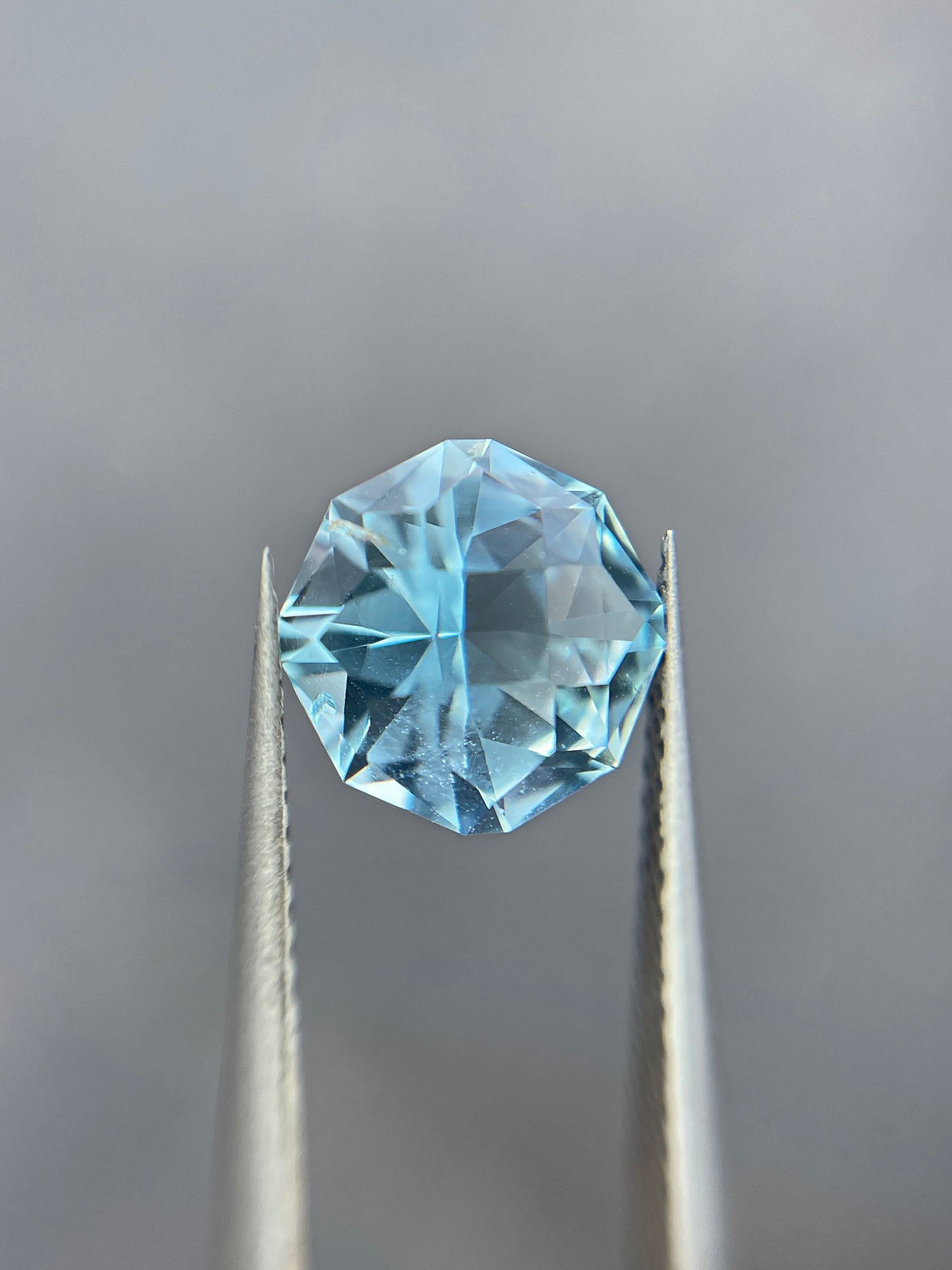 1.21 Carat Aquamarine, 7.60mm Round, Loose Gemstone, Bright Blue, Mined in Zambia
